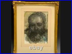 T. O'Donnell Mid 20th Century Mixed Media, Portrait of A Bearded Man