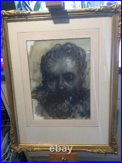 T. O'Donnell Mid 20th Century Mixed Media, Portrait of A Bearded Man