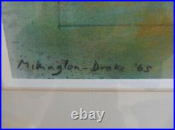Teddy Millington Drake 1932-1994 Fine Original Signed Painting'meeting' 1965
