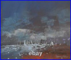 Tony Allain Original Mixed Media Painting Sailing Boats At Sea Seascape Art