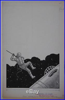 VIRGIL FINLAY original art, Signed, AMAZING STORIES, 7x11, Sci-fi, 1965-1970