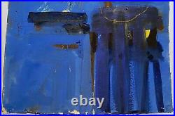 Vintage Abstract Expressionist Modernist Urban Figure Study Portrait Painting