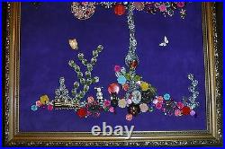 Vintage Jewelry Art Tree of Life, Framed & Signed