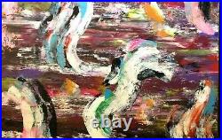 Vintage Painting Abstract Signed Bea Roberts Contemporary- Hidden Depths
