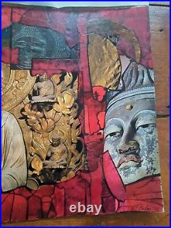 Vintage Postmodern Assemblage Collage Mixed Media Art Hindu Buddhism