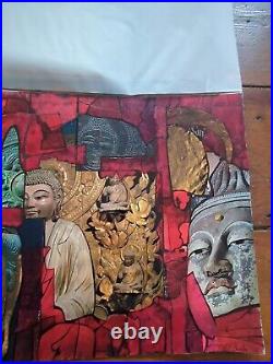 Vintage Postmodern Assemblage Collage Mixed Media Art Hindu Buddhism