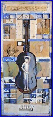 Violin. Original Mixed Media by leading Expressionist artist Trevor P Edmands