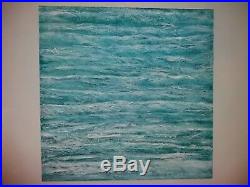 WAVES-Acrylic Mixed Media Painting Large Abstract Waves Water Sea Ocean Coast