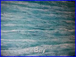 WAVES-Acrylic Mixed Media Painting Large Abstract Waves Water Sea Ocean Coast