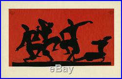 WILHELM HUNT DIEDERICH,'Cossack Dancers', signed paper silhouette, c. 1920