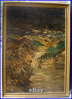Walter Andorff (German/ Jewish Artist 1900) Golgotha. Huge work. Dated 1958