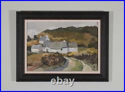 Welsh Cottages Original Al Hudson Landscape Painting. Framed Art Wales Cymru