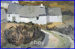 Welsh Cottages Original Al Hudson Landscape Painting. Framed Art Wales Cymru