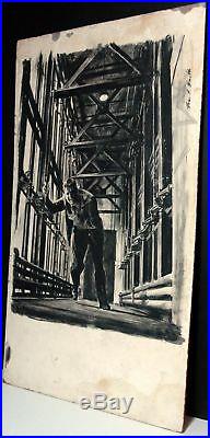 William A Smith Illustration PULP ART Saturday Evening Post NY MANHATTAN 1940s