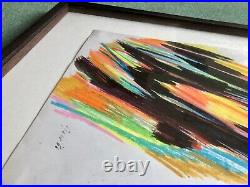 William Gear'66 Abstract Composition, Original Mixed Media Study, Signed