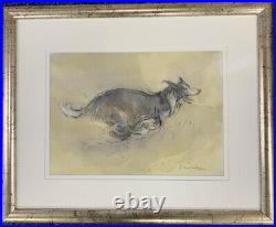 William Selwyn, Signed Original Welsh Artwork, Framed Mixed Media, The Sheepdog